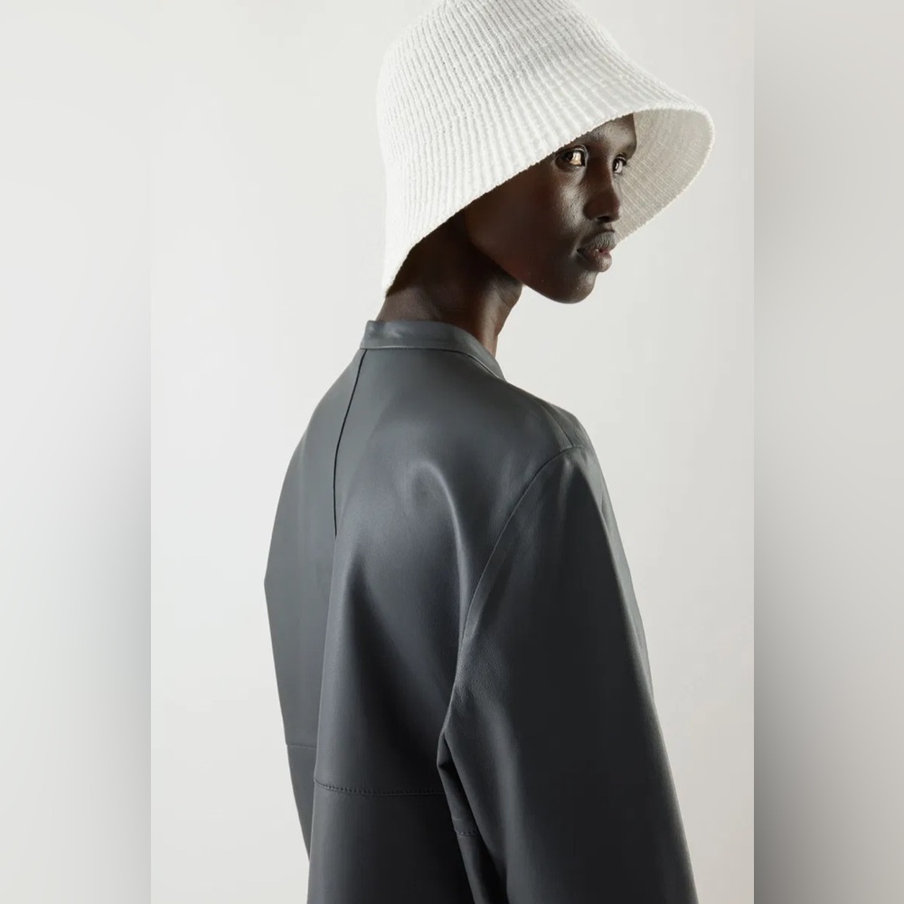 COS Knitted Bucket Hat White